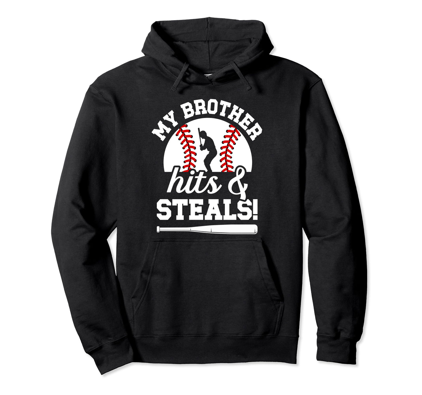 My Brother Funny Baseball Brother Baseball Hoodie - Trendy Graphic Unisex - T-Shirt, Sweatshirt, Hoodie