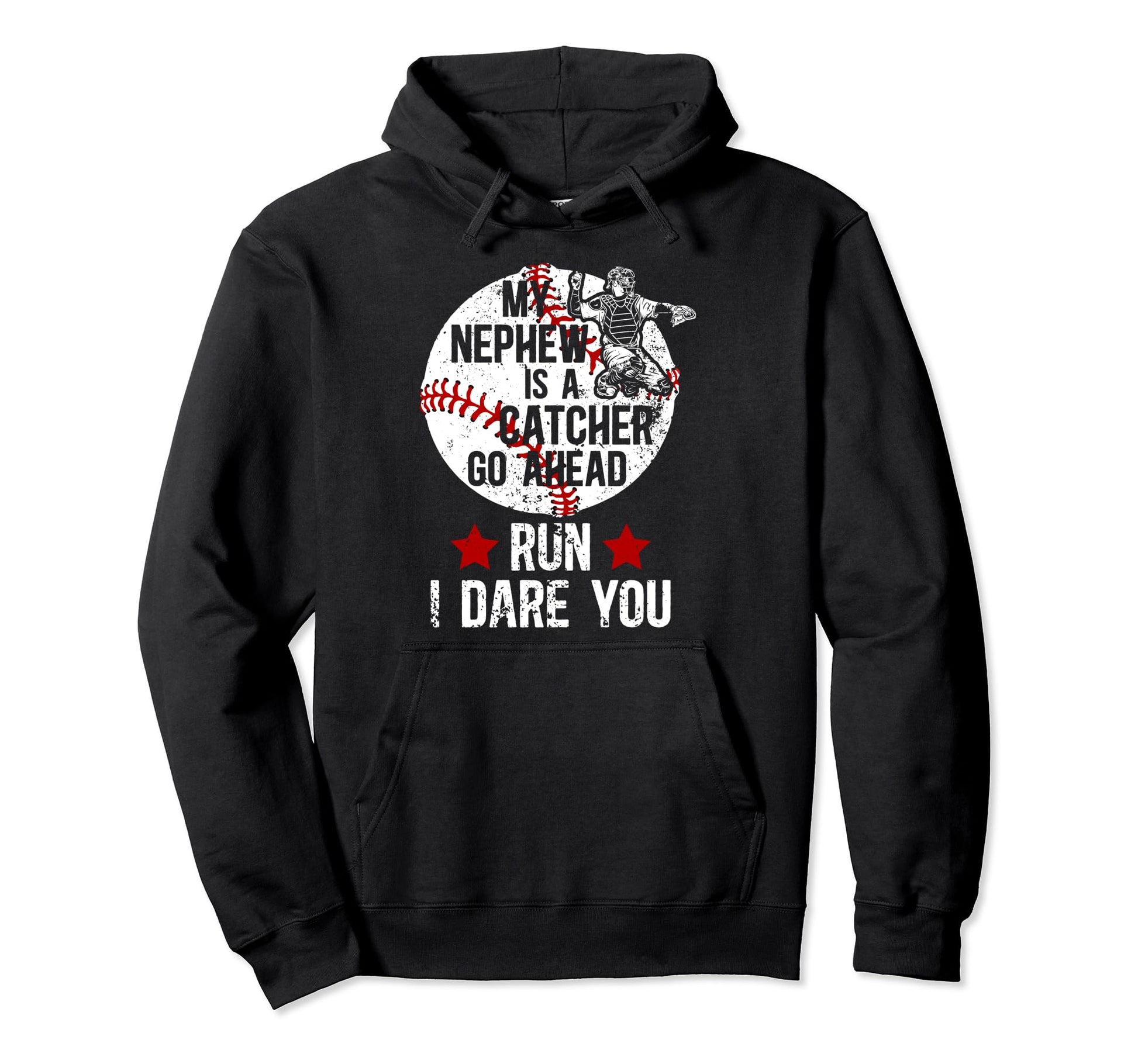 My Nephew Is Baseball Catcher Aunt Hoodie - Minimalist Print Men Women - T-Shirt, Sweatshirt, Hoodie