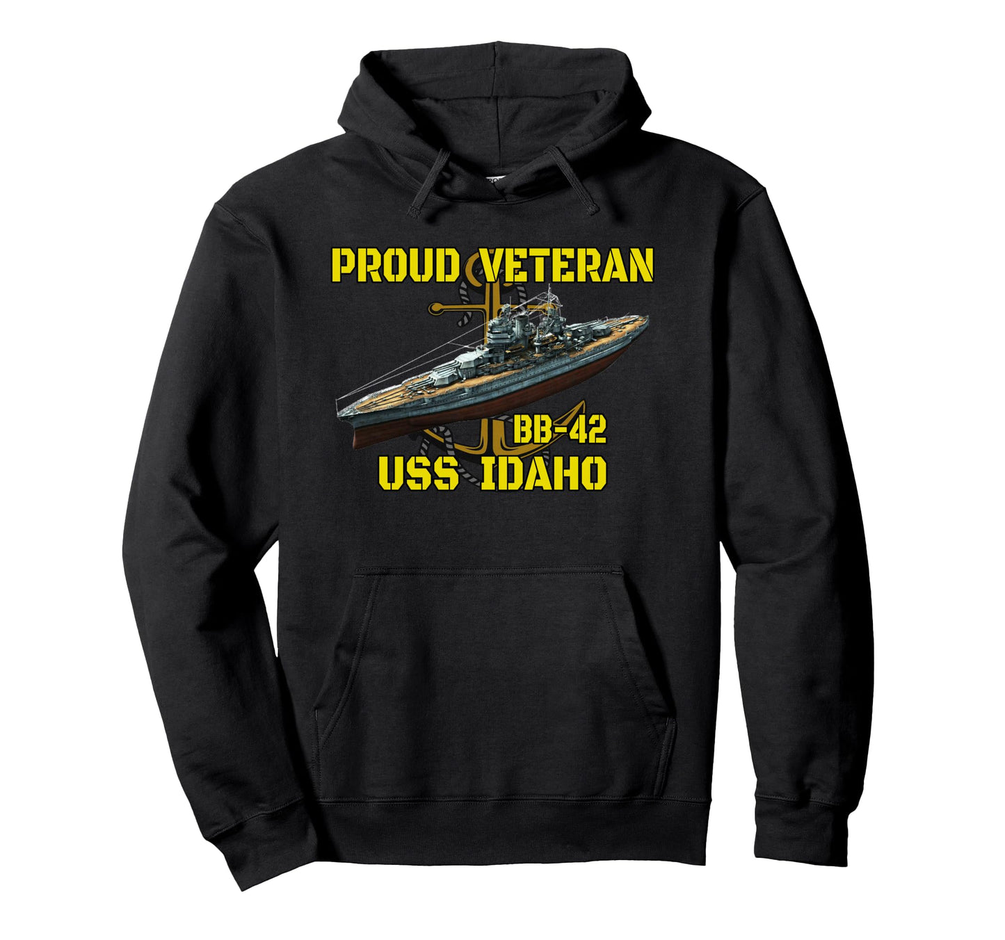 Battleship Uss Idaho Bb 42 Combat Hoodie - Custom Art Print Men Women - T-Shirt, Sweatshirt, Hoodie