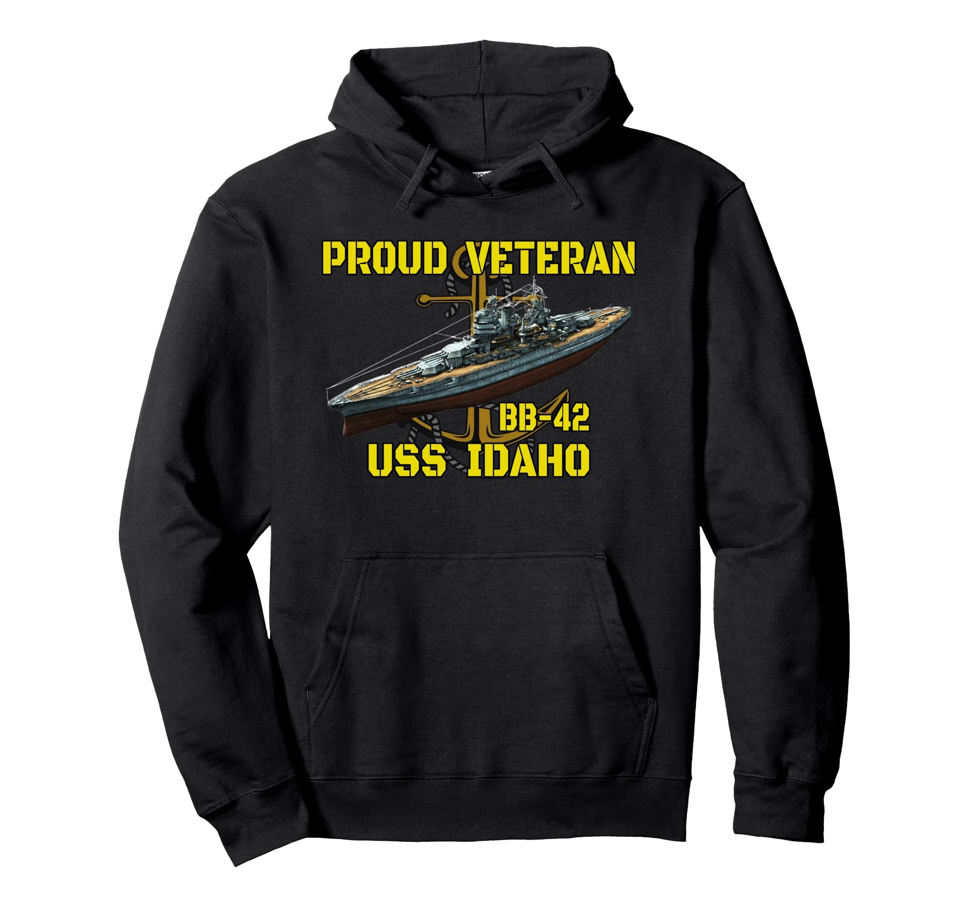 Battleship Uss Idaho Bb 42 Combat Hoodie - Custom Art Print Men Women - T-Shirt, Sweatshirt, Hoodie