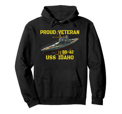 Battleship Uss Idaho Bb 42 Combat Hoodie - Custom Art Print Men Women - T-Shirt, Sweatshirt, Hoodie