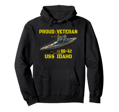 Battleship Uss Idaho Bb 42 Combat Hoodie - Custom Art Print Men Women - T-Shirt, Sweatshirt, Hoodie