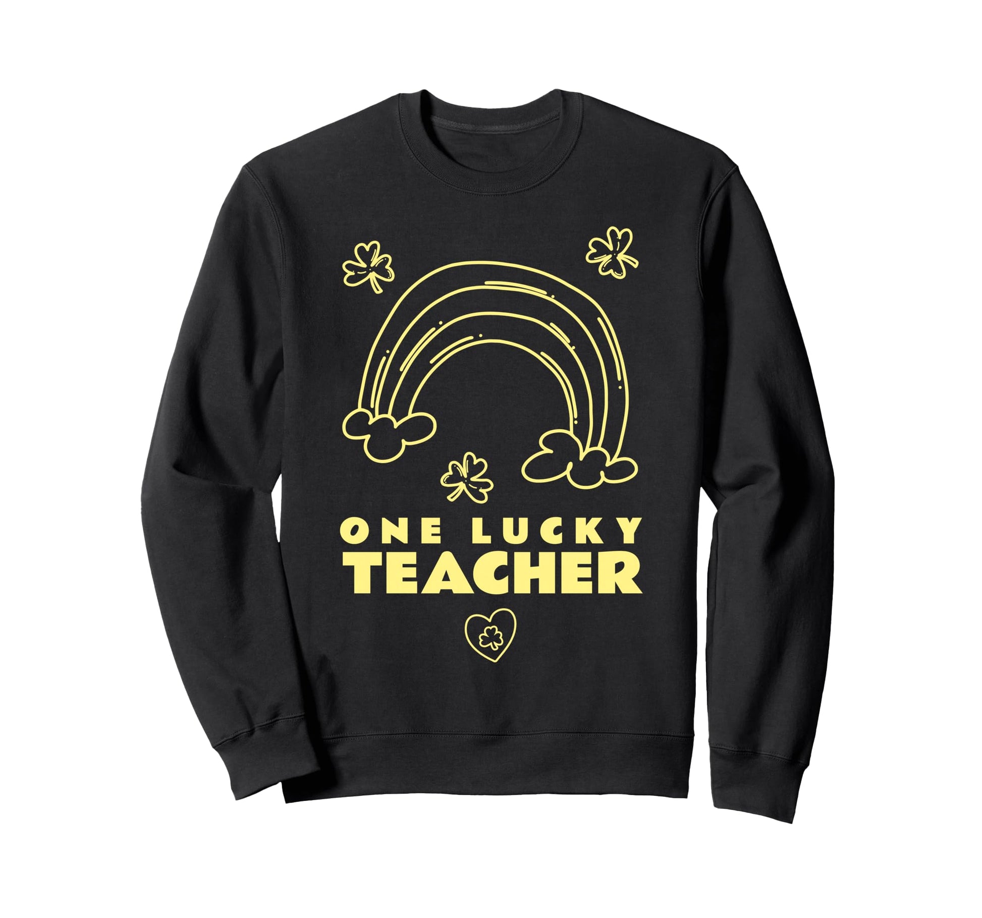 One Lucky Teacher Shamrock Clover Sweatshirt - Graphic Print for Adults - T-Shirt, Sweatshirt, Hoodie