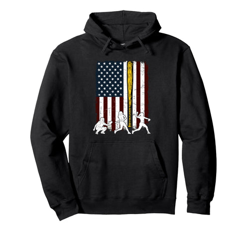 Softball Fastpitch American Flag Moms Hoodie - Unique Graphic for Adults - T-Shirt, Sweatshirt, Hoodie