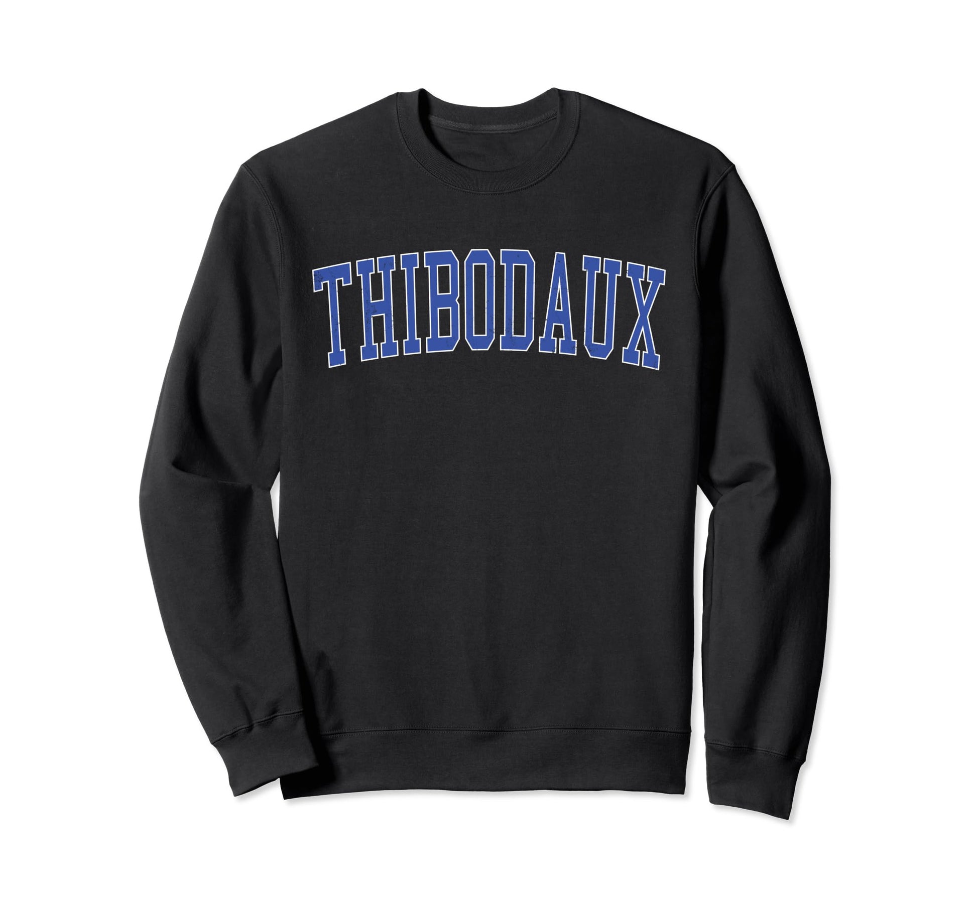 Thibodaux La Distressed Blue Varsity Sweatshirt - Minimalist Print Unisex - T-Shirt, Sweatshirt, Hoodie