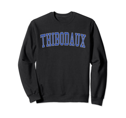 Thibodaux La Distressed Blue Varsity Sweatshirt - Minimalist Print Unisex - T-Shirt, Sweatshirt, Hoodie