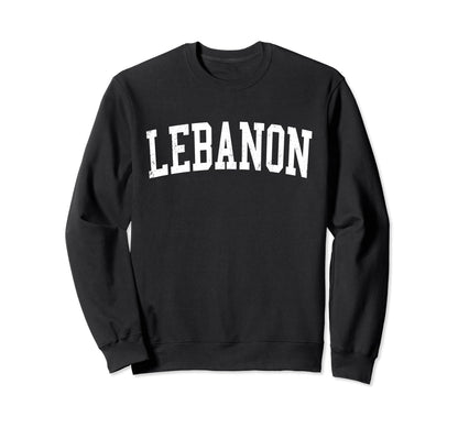 Lebanon Mo Distressed White Varsity Sweatshirt - Custom Art Print Men Women - T-Shirt, Sweatshirt, Hoodie