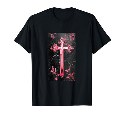 Gothic Cross Grunge Aesthetic Y2K T-Shirt - Streetwear Style for Adults - T-Shirt, Sweatshirt, Hoodie