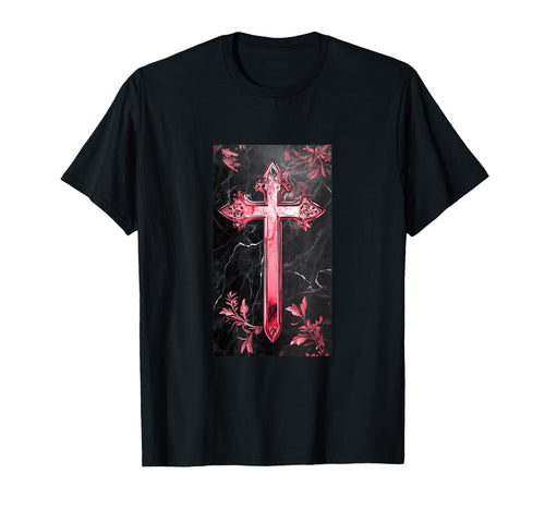Gothic Cross Grunge Aesthetic Y2K T-Shirt - Streetwear Style for Adults - T-Shirt, Sweatshirt, Hoodie