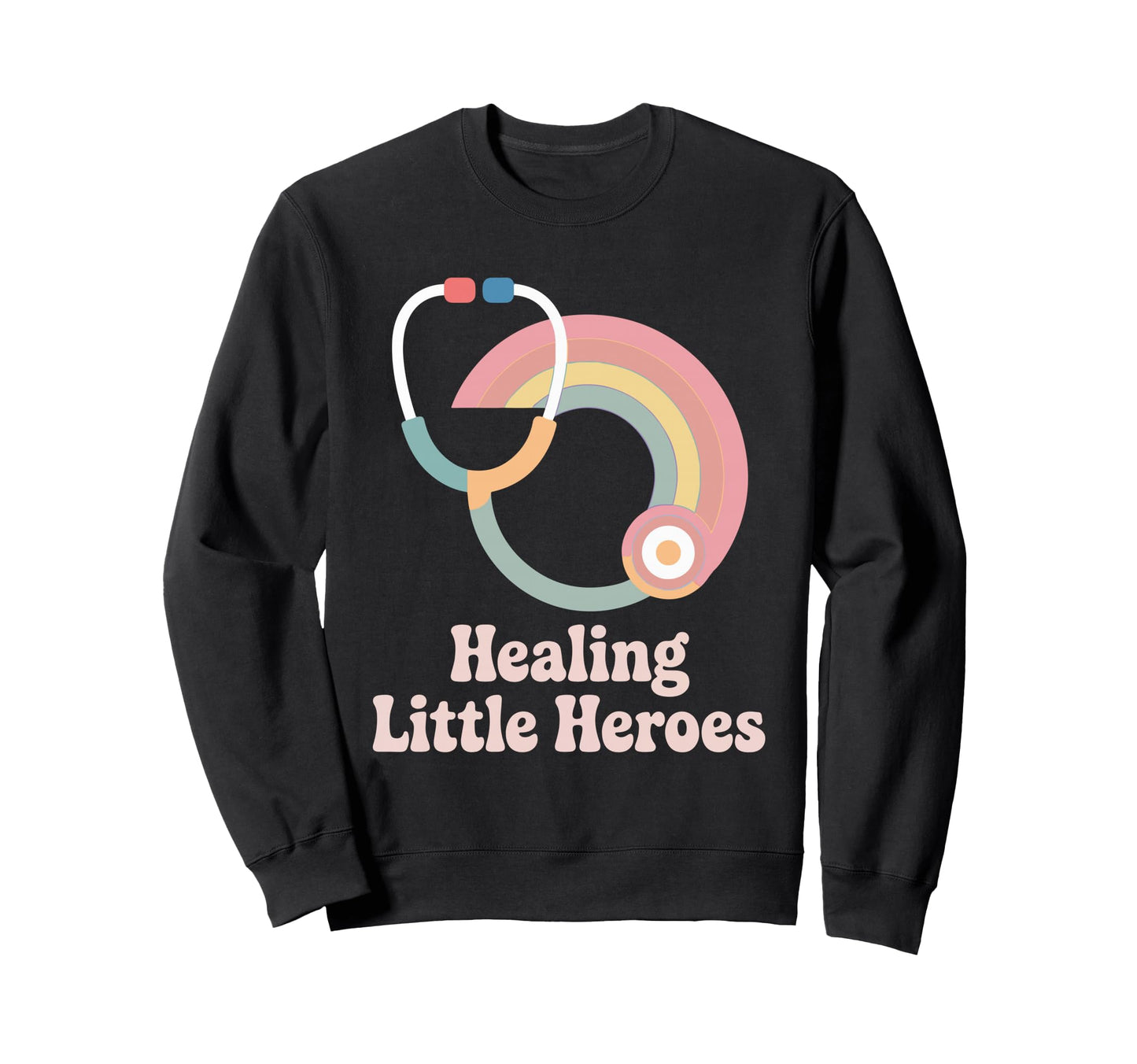 Healing Little Heroes Groovy Pediatric Sweatshirt - Graphic Print Unisex - T-Shirt, Sweatshirt, Hoodie