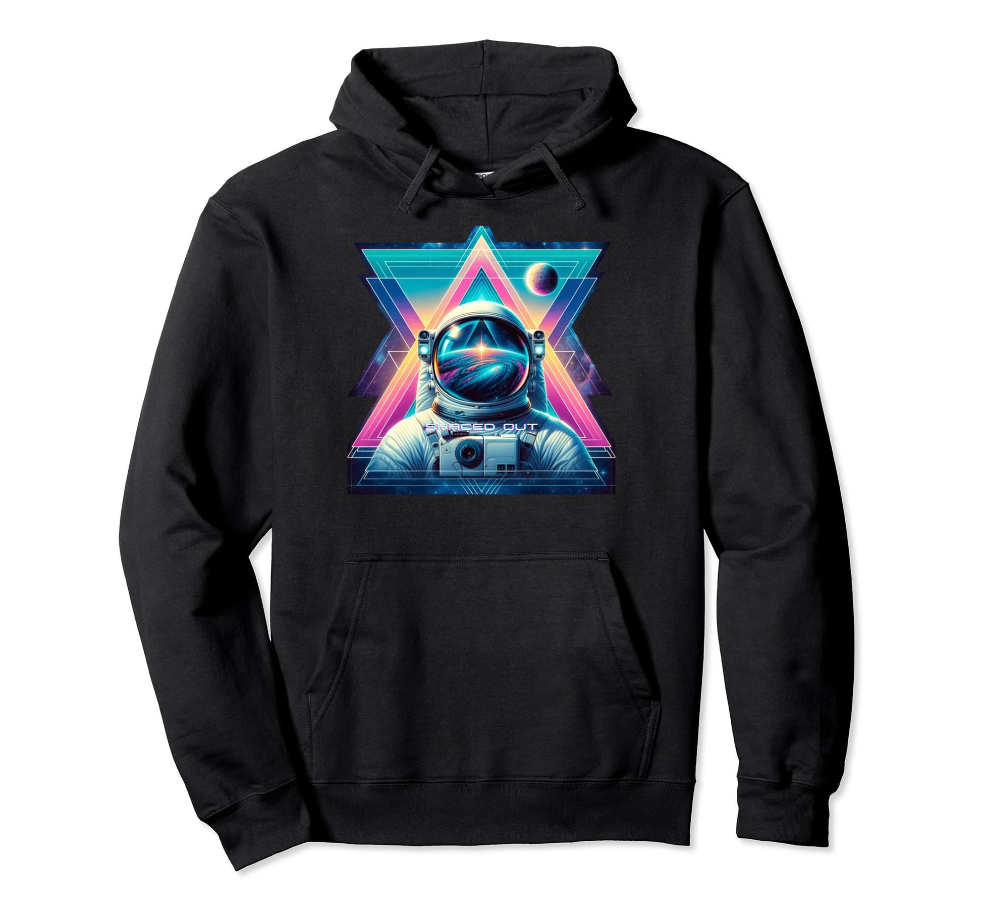 Astronaut Spaced Out Vaporwave Eclipse Hoodie - Minimalist Print Unisex - T-Shirt, Sweatshirt, Hoodie