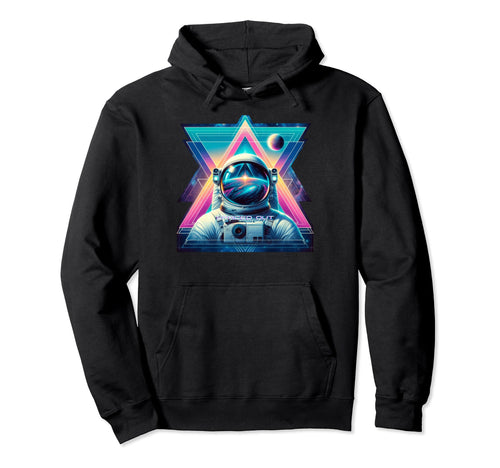 Astronaut Spaced Out Vaporwave Eclipse Hoodie - Minimalist Print Unisex - T-Shirt, Sweatshirt, Hoodie