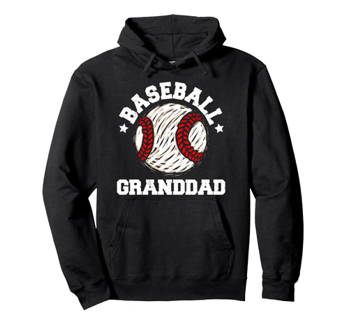 Baseball Granddad Distressed Funny Hoodie - Minimalist Print for Adults - T-Shirt, Sweatshirt, Hoodie