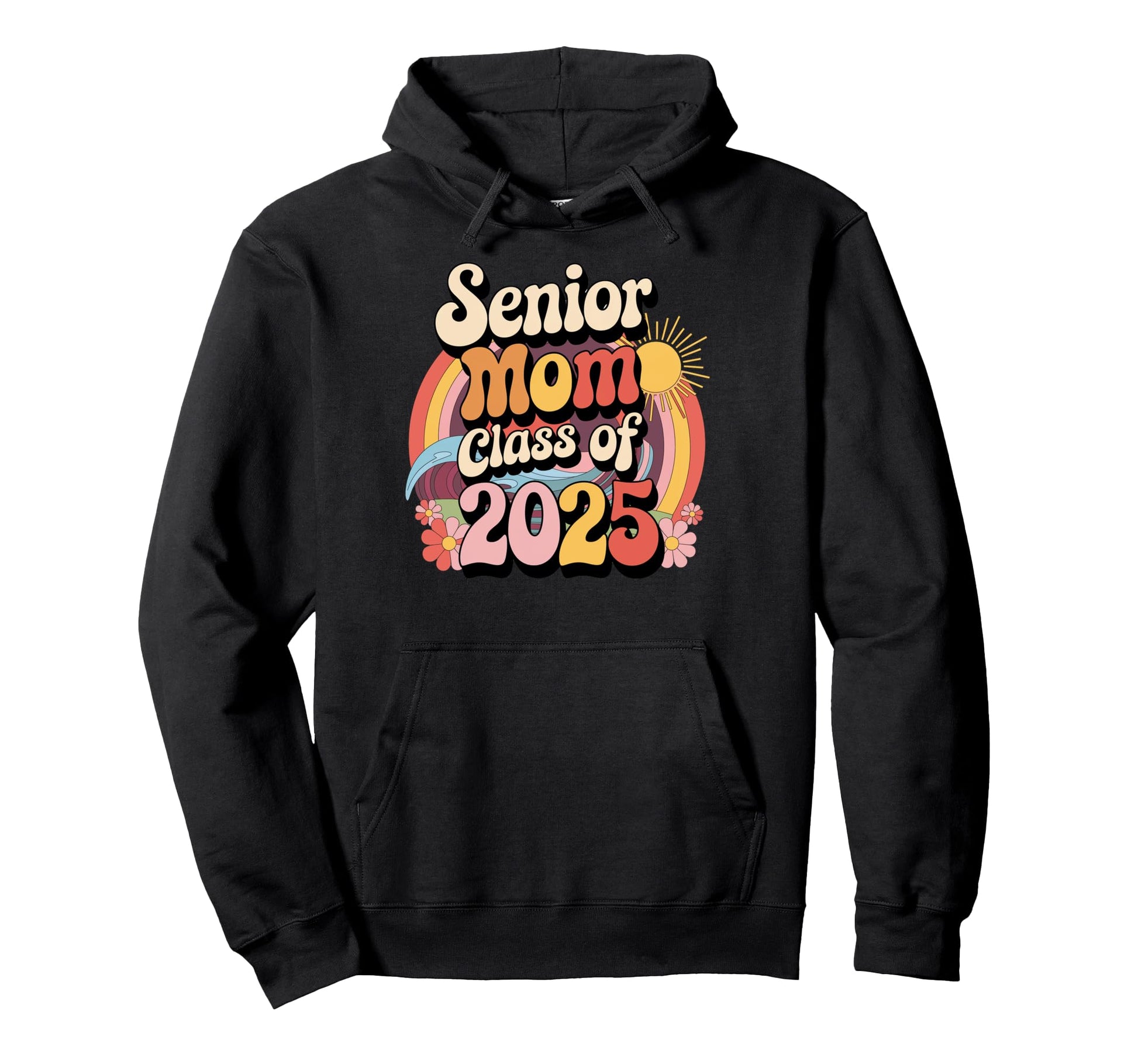 Senior Mom Class 2025 Graduation Rainbow Hoodie - Minimalist Print Unisex - T-Shirt, Sweatshirt, Hoodie
