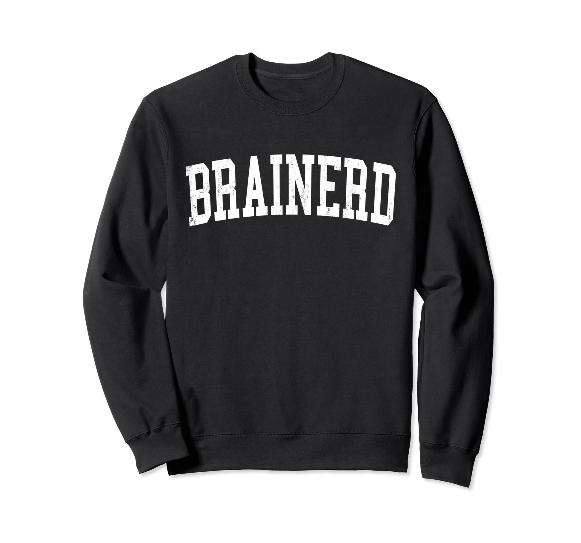 Brainerd Mn Distressed White Varsity Sweatshirt - Unique Graphic for Adults - T-Shirt, Sweatshirt, Hoodie
