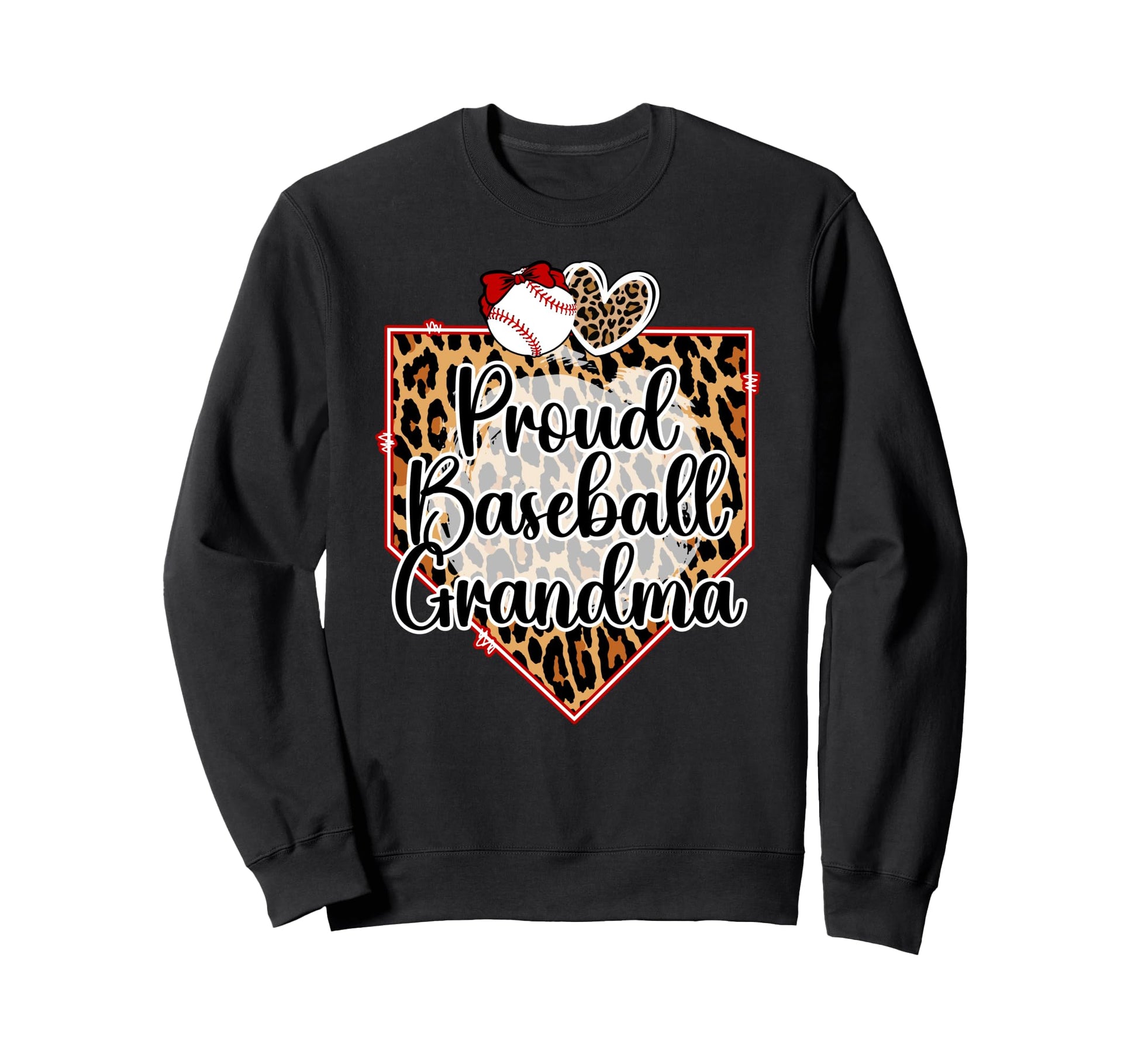 Proud Baseball Grandma Baseball Sweatshirt - Custom Art Print Men Women - T-Shirt, Sweatshirt, Hoodie