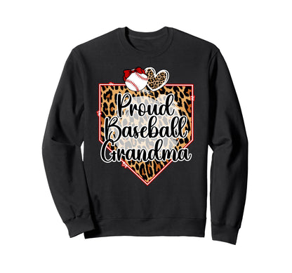 Proud Baseball Grandma Baseball Sweatshirt - Custom Art Print Men Women - T-Shirt, Sweatshirt, Hoodie