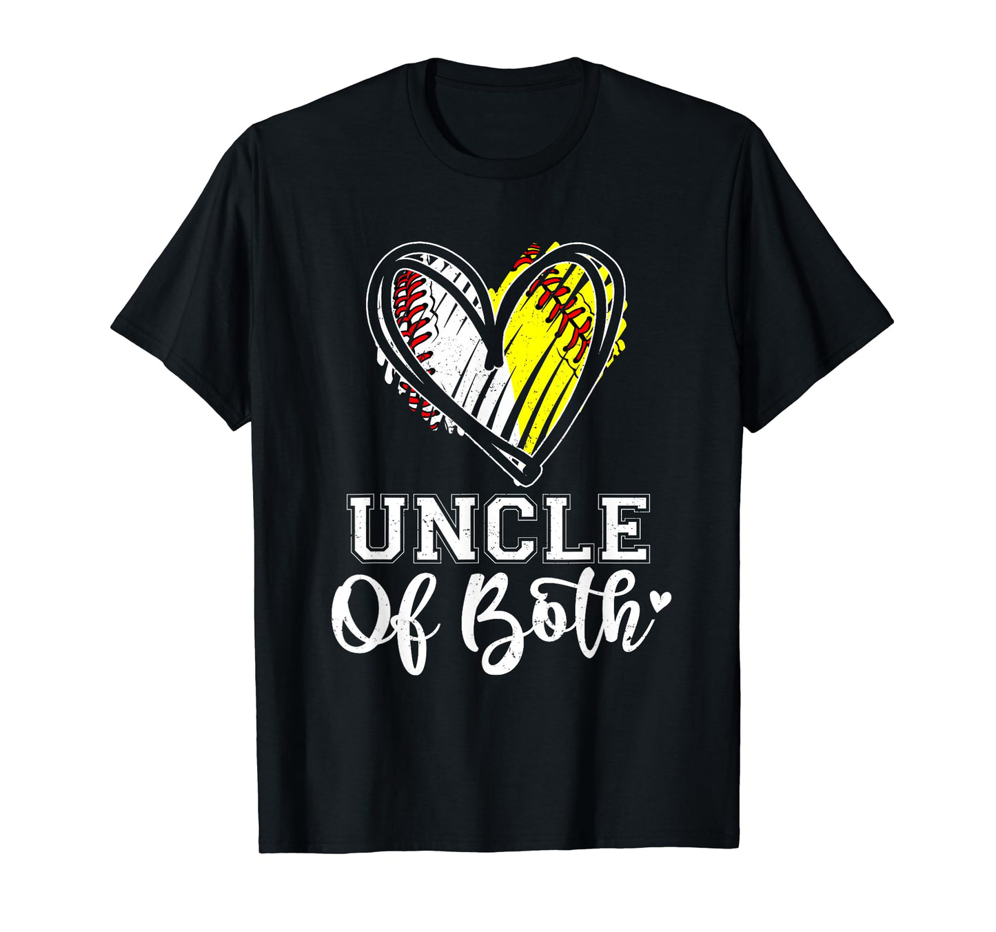 Uncle Both Baseball Softball Uncle T-Shirt - Fun Novelty Design for Adults - T-Shirt, Sweatshirt, Hoodie