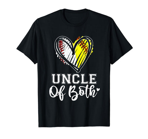 Uncle Both Baseball Softball Uncle T-Shirt - Fun Novelty Design for Adults - T-Shirt, Sweatshirt, Hoodie