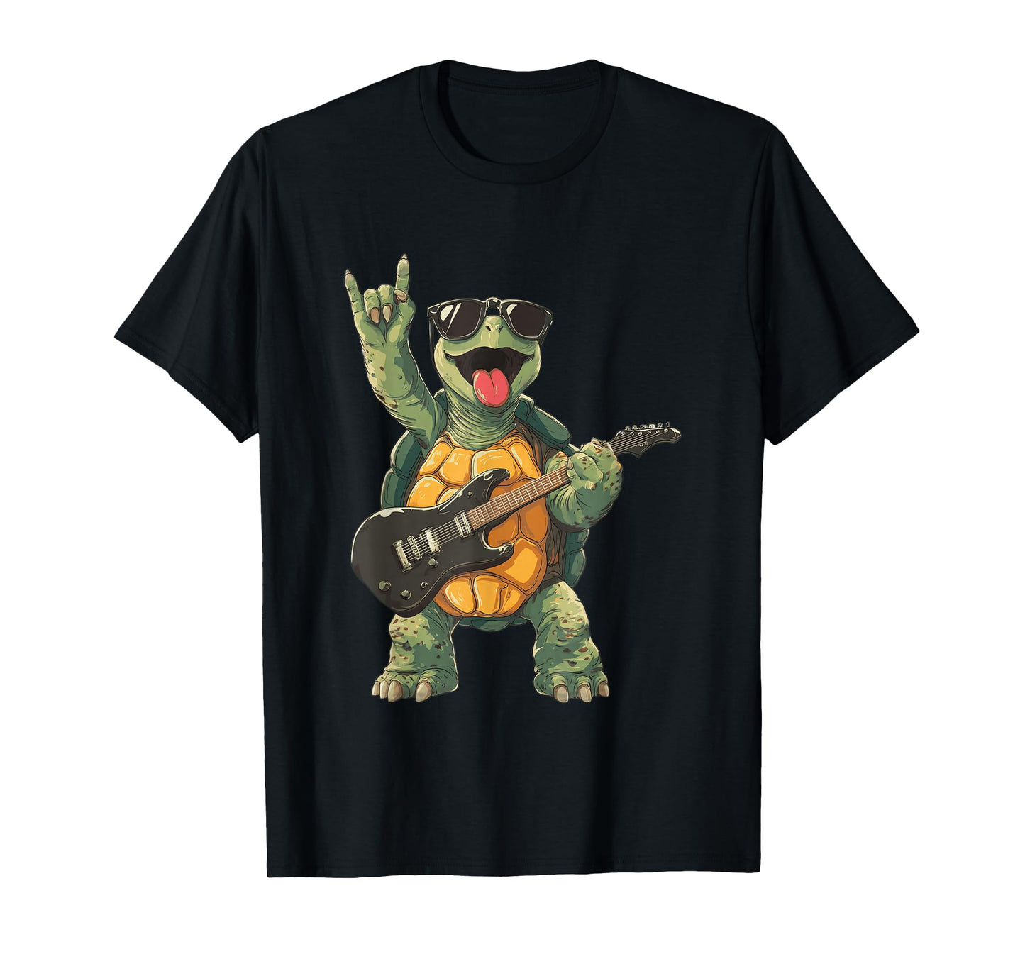 Rock Turtle Funny Animal Music Lover T-Shirt - Graphic Print for Adults - T-Shirt, Sweatshirt, Hoodie