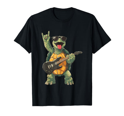 Rock Turtle Funny Animal Music Lover T-Shirt - Graphic Print for Adults - T-Shirt, Sweatshirt, Hoodie