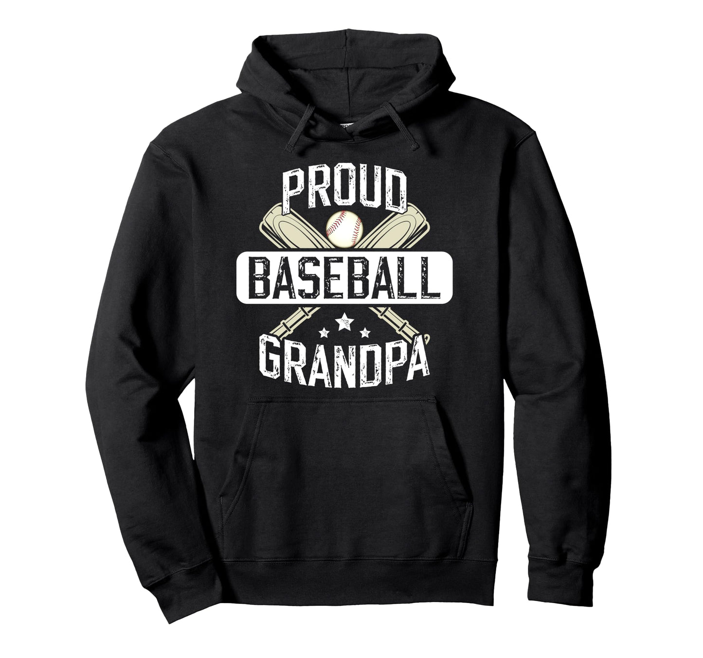 Proud Baseball Grandpa Baseball Hoodie - Fun Novelty Design for Adults - T-Shirt, Sweatshirt, Hoodie