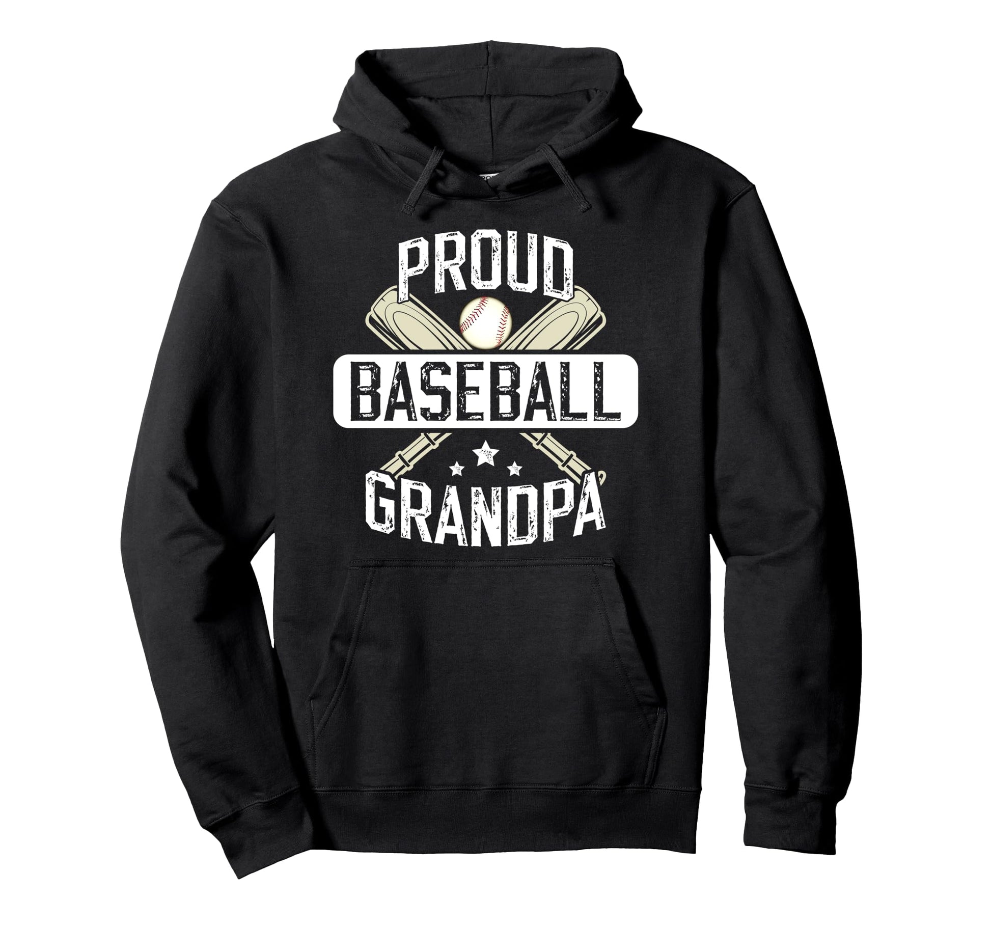 Proud Baseball Grandpa Baseball Hoodie - Fun Novelty Design for Adults - T-Shirt, Sweatshirt, Hoodie