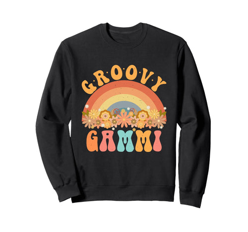 Groovy Gammi Rainbow Daisy Flower Sweatshirt - Aesthetic Graphic Men Women - T-Shirt, Sweatshirt, Hoodie
