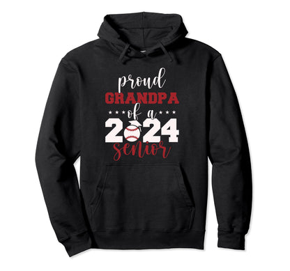 2024 Senior Proud Grandpa Senior Class Hoodie - Aesthetic Graphic Unisex - T-Shirt, Sweatshirt, Hoodie