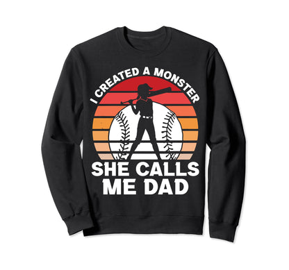 Softball Dad Funny Softball Game Sweatshirt - Custom Art Print Unisex - T-Shirt, Sweatshirt, Hoodie