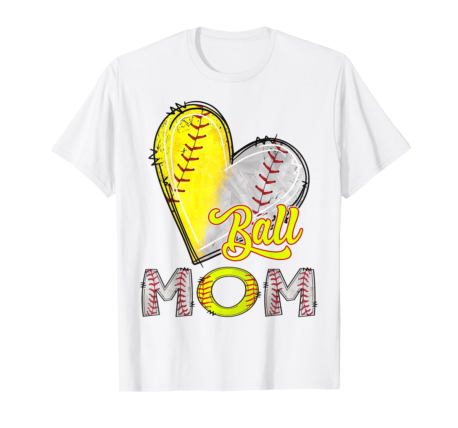 Mom Both Baseball Softball Lover Ball T-Shirt - Streetwear Style Men Women - T-Shirt, Sweatshirt, Hoodie