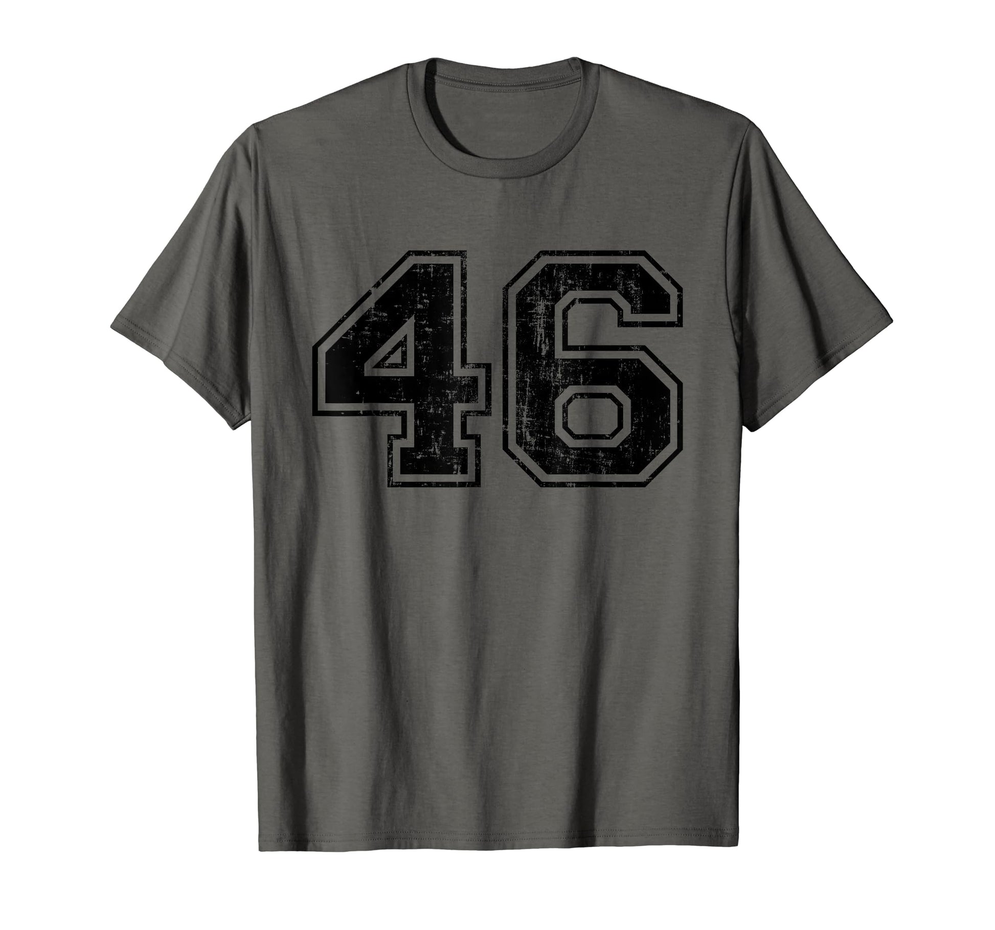 Number 46 Varsity Distressed Sport T-Shirt - Trendy Graphic for Adults - T-Shirt, Sweatshirt, Hoodie