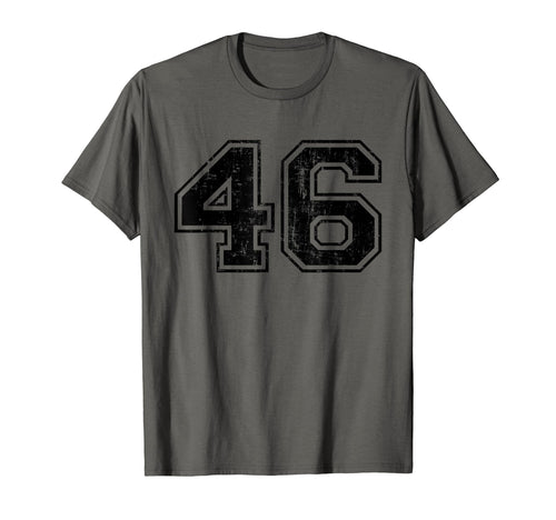 Number 46 Varsity Distressed Sport T-Shirt - Trendy Graphic for Adults - T-Shirt, Sweatshirt, Hoodie
