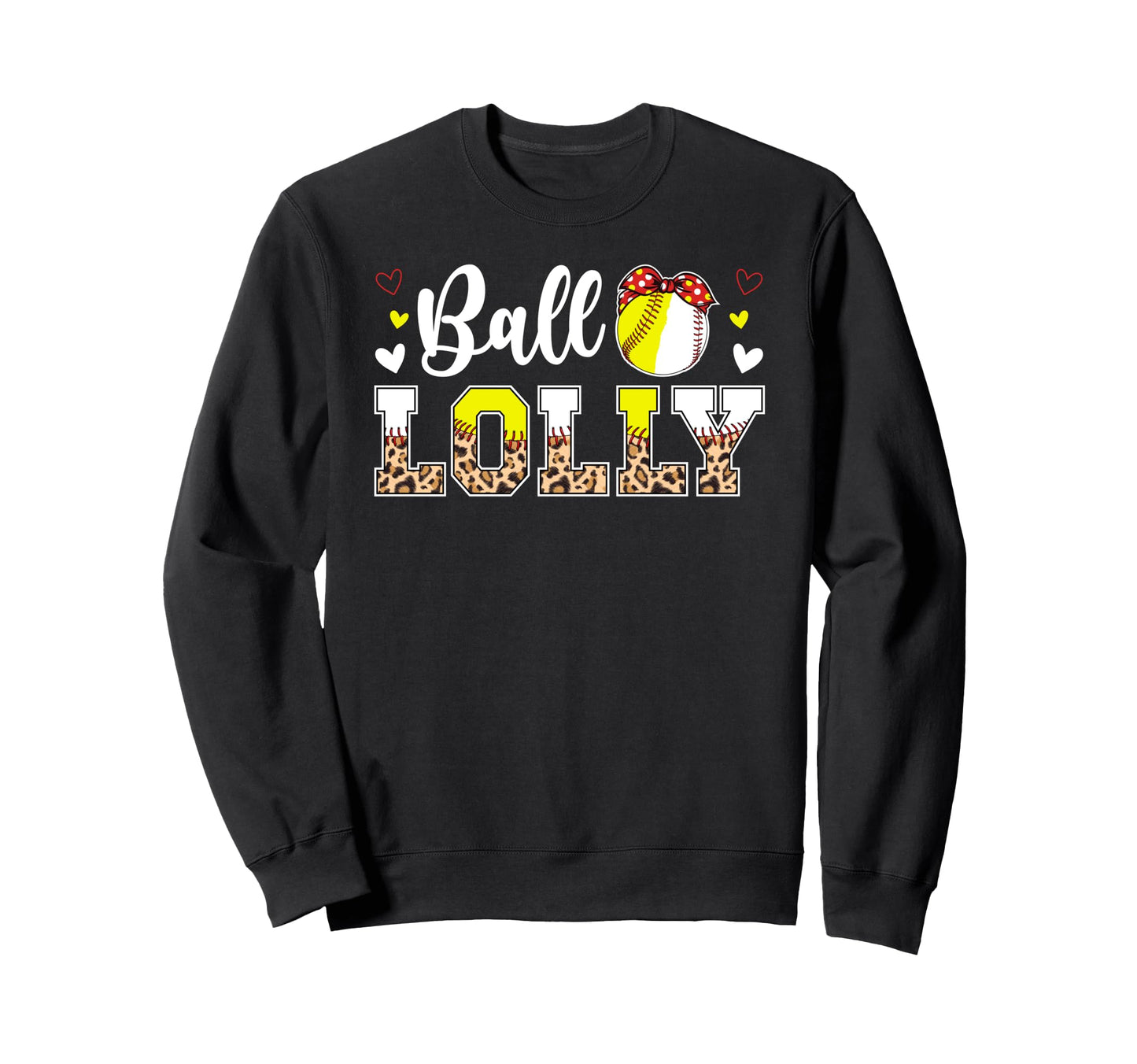 Ball Lolly Leopard Softball Sweatshirt - Minimalist Print Men Women - T-Shirt, Sweatshirt, Hoodie