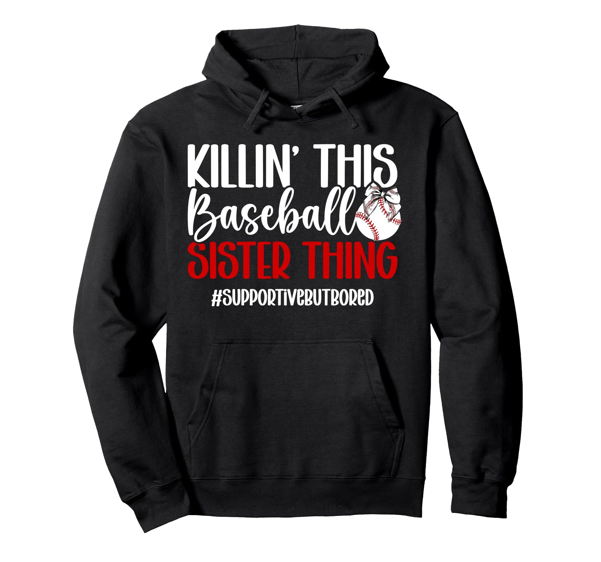 This Baseball Sister Thing Sister Hoodie - Novelty Apparel for Adults - T-Shirt, Sweatshirt, Hoodie