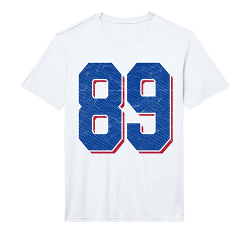 Number 89 Numbered Uniform Sports T-Shirt - Fun Novelty Design for Adults - T-Shirt, Sweatshirt, Hoodie