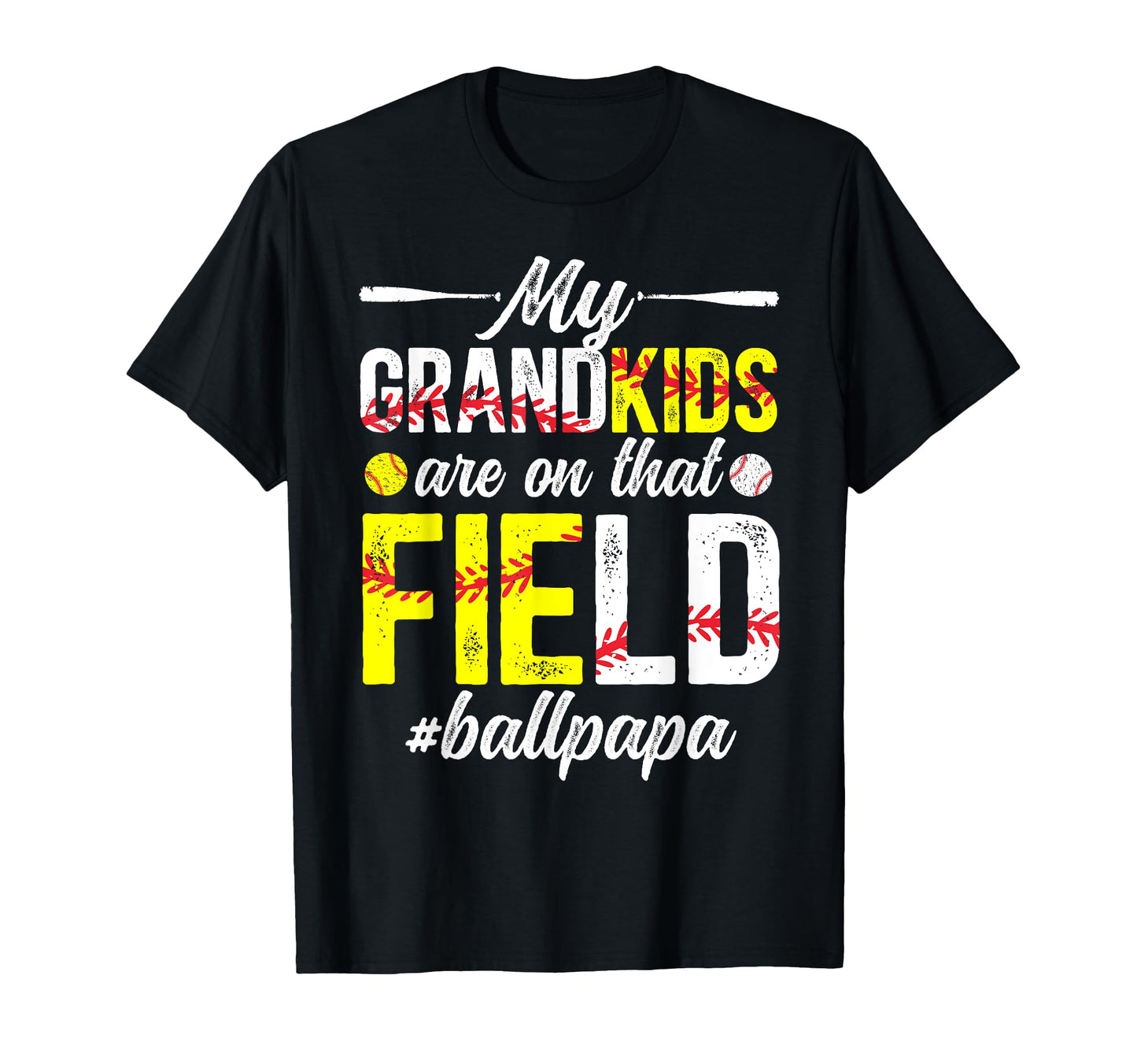 Ball Papa Proud Baseball Softball Papa T-Shirt - Unique Graphic for Adults - T-Shirt, Sweatshirt, Hoodie