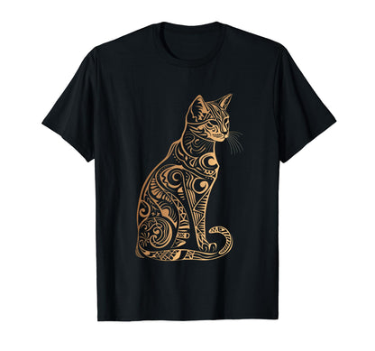 Cats Tribal T-Shirt - Fun Novelty Design for Adults - T-Shirt, Sweatshirt, Hoodie