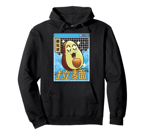 Happy Avocado Digital Japan 80S Hoodie - Casual Everyday Wear Men Women - T-Shirt, Sweatshirt, Hoodie