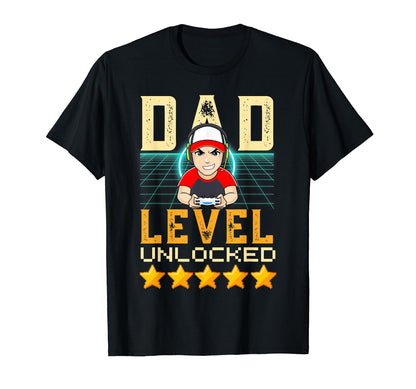 Dad Level Unlocked Gamer Gaming Anime T-Shirt - Unique Graphic for Adults - T-Shirt, Sweatshirt, Hoodie