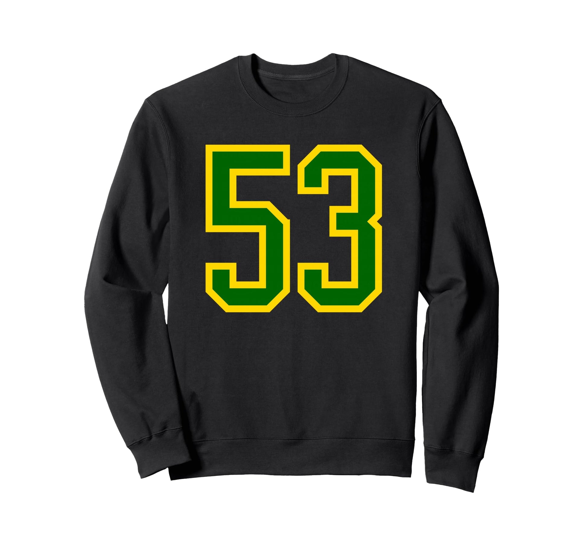 Green Yellow Sport Team Number 53 Sweatshirt - Custom Art Print Men Women - T-Shirt, Sweatshirt, Hoodie