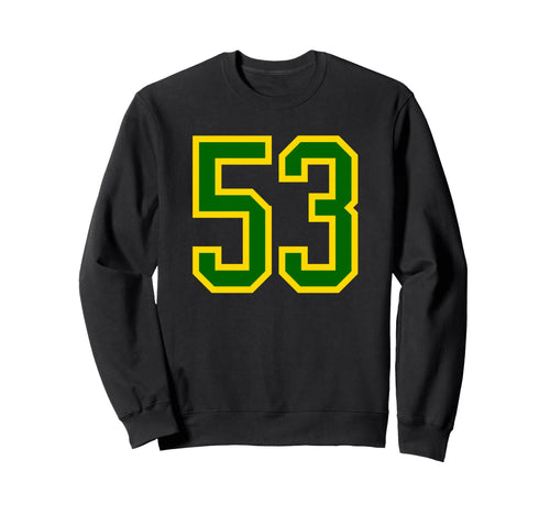 Green Yellow Sport Team Number 53 Sweatshirt - Custom Art Print Men Women - T-Shirt, Sweatshirt, Hoodie
