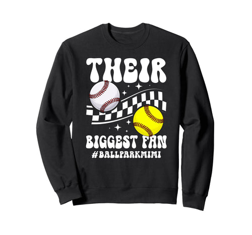 Biggest Fan Ballpark Mimi Baseball Sweatshirt - Fun Novelty Design Unisex - T-Shirt, Sweatshirt, Hoodie