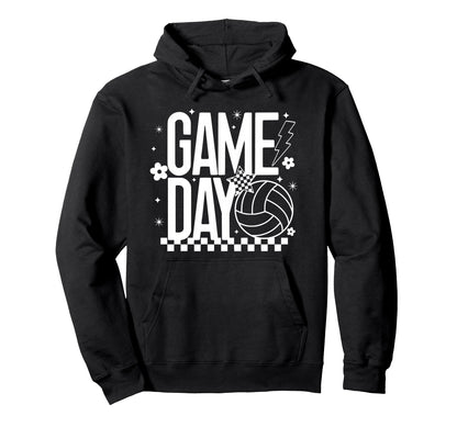 Volleyball Game Day Checker Volleyball Hoodie - Custom Art Print Men Women - T-Shirt, Sweatshirt, Hoodie