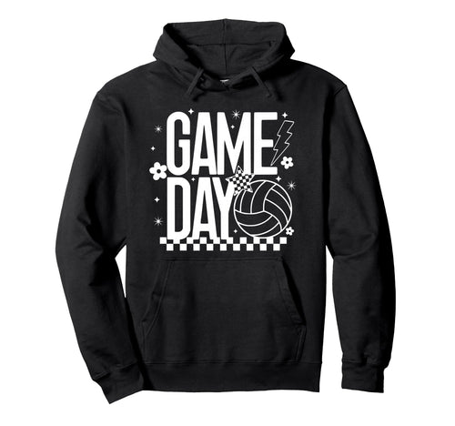 Volleyball Game Day Checker Volleyball Hoodie - Custom Art Print Men Women - T-Shirt, Sweatshirt, Hoodie