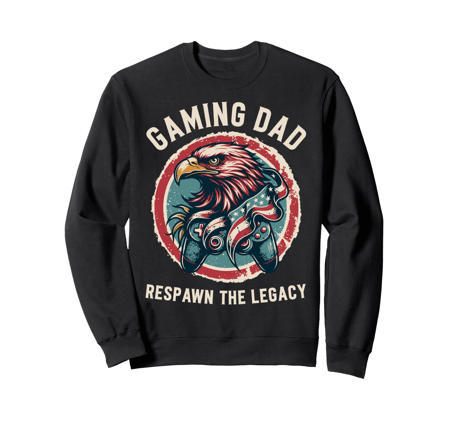 Respawn Legacy Usa Gaming Dad Sweatshirt - Unique Graphic Unisex - T-Shirt, Sweatshirt, Hoodie