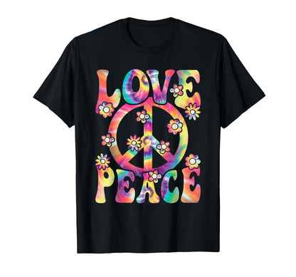 Love Peace Sign 60S 70S Hippie T-Shirt - Casual Everyday Wear Unisex - T-Shirt, Sweatshirt, Hoodie