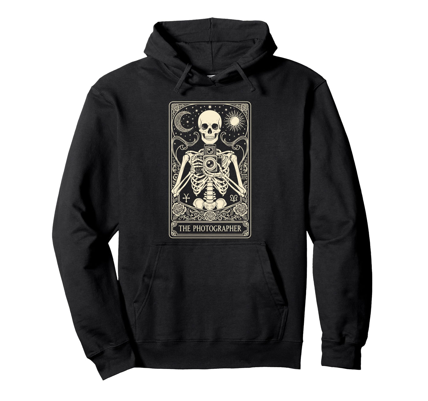 Photographer Tarot Card Camera Photo Hoodie - Minimalist Print Unisex - T-Shirt, Sweatshirt, Hoodie
