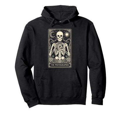 Photographer Tarot Card Camera Photo Hoodie - Minimalist Print Unisex - T-Shirt, Sweatshirt, Hoodie