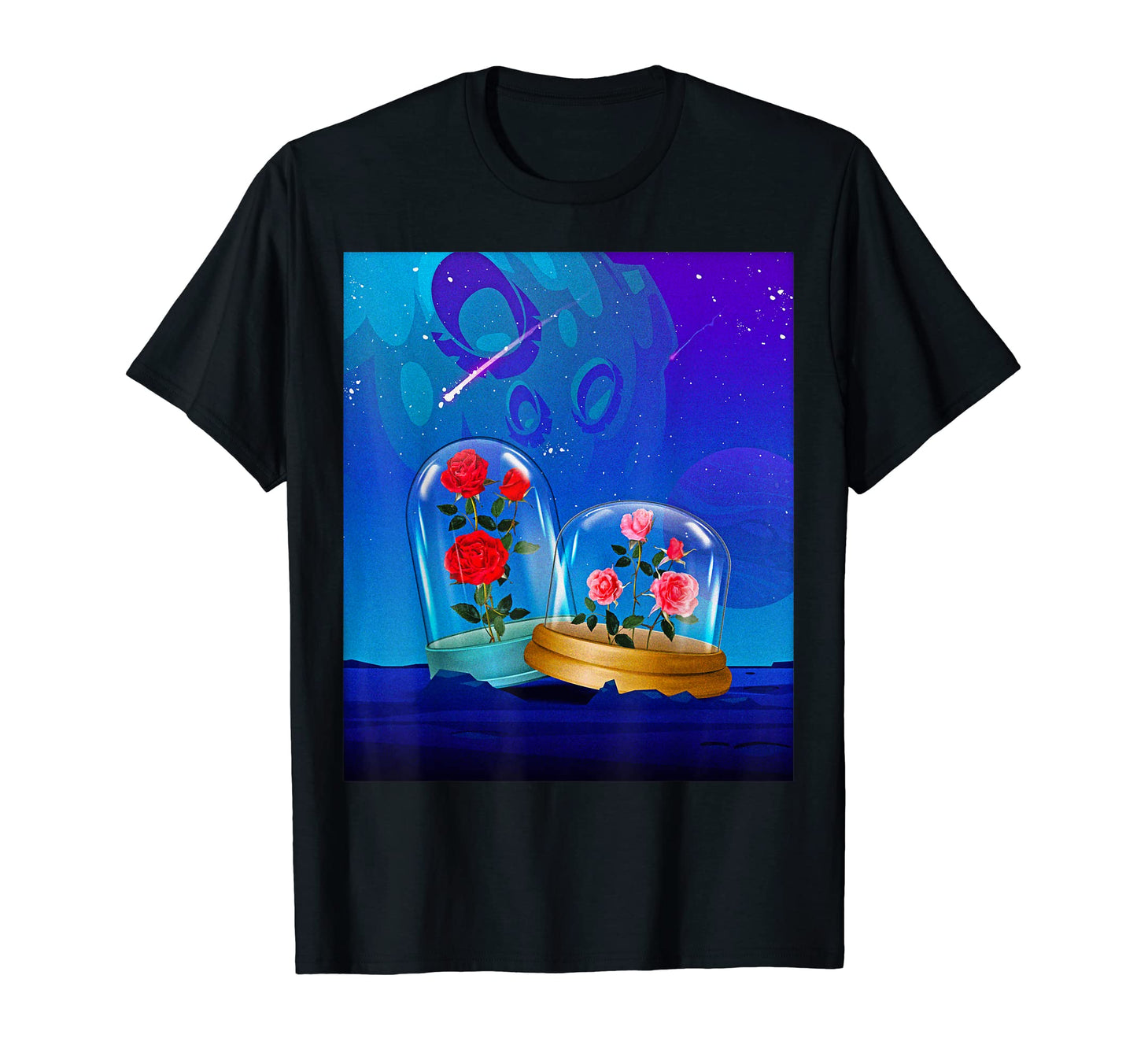 Atom Punk Aesthetic Vaporwave Roses T-Shirt - Custom Art Print Unisex - T-Shirt, Sweatshirt, Hoodie